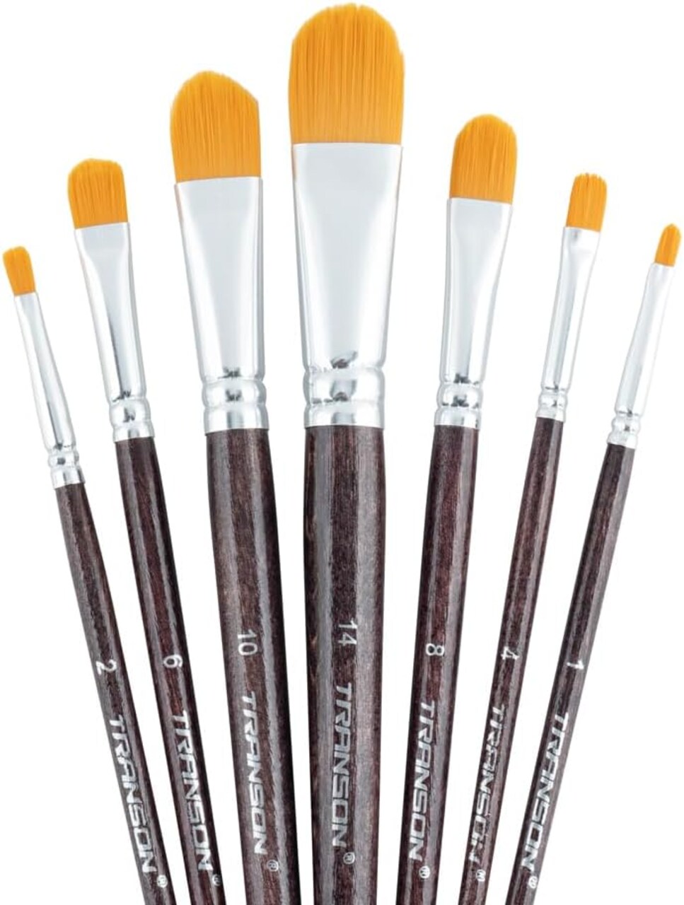 7pcs Artist Filbert Paintbrush Set for Acrylic Watercolor Gouache Oil and Body Painting